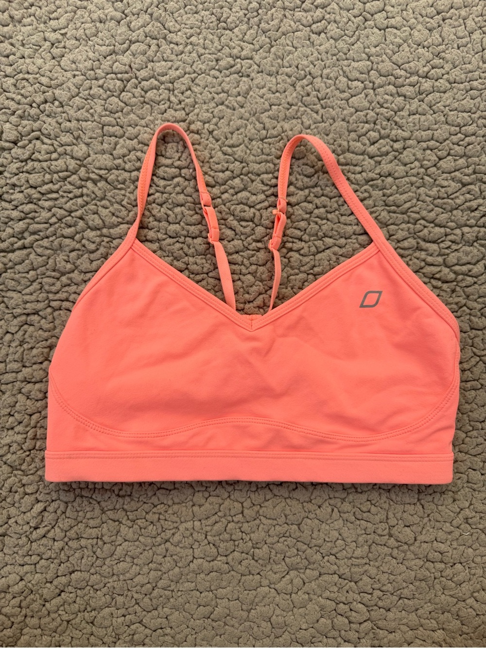 Lorna Jane Coral sports bra with Adjustable Straps